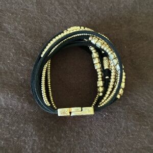 Black & Gold Beaded Bracelet
